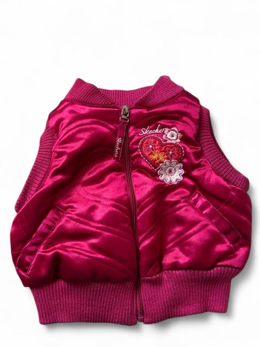Infants Skechers Red Satin Vest with Heart Patch‎